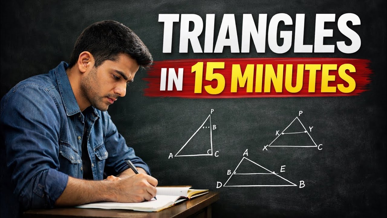 Class 10 Maths TRIANGLES Complete in 15 Minutes | Board Exam Special