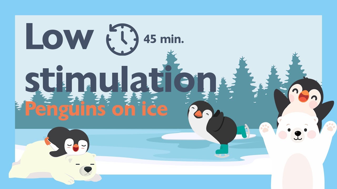 Calming Baby Relaxation Video | Penguins on Ice | Low Stimulation for Babies and Toddlers