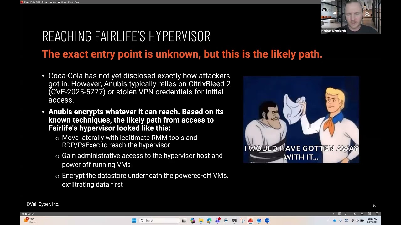 Stopping the Fairlife Playbook &mdash; Inside the Anubis Attack on Virtual Infrastructure