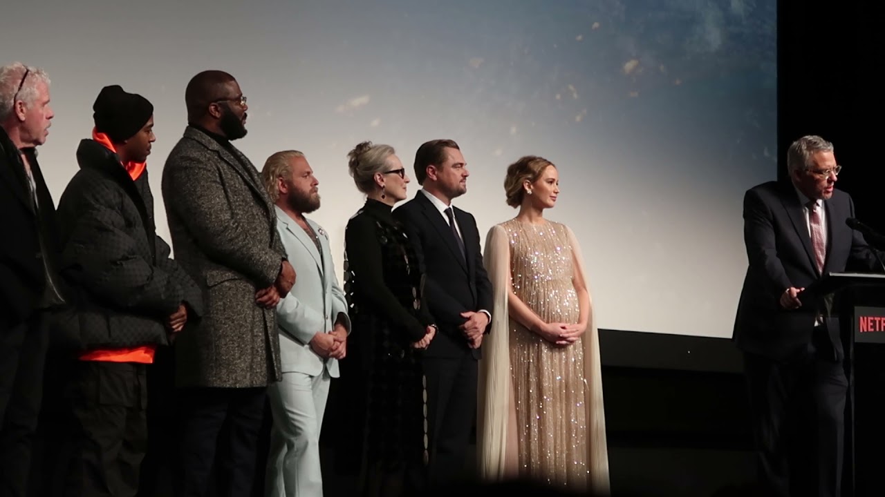 Director Adam McKay introducing cast of Don't Look Up at World Premiere in NYC on 12/5/21