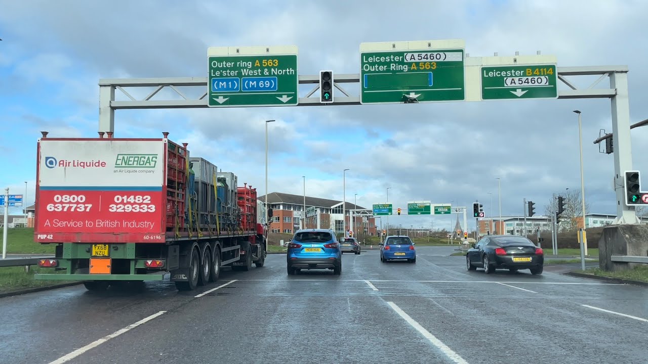 Driving the A563 from Fosse Park Enderby to Hinckley Road Roundabout - 25/03/23 // dashcam footage