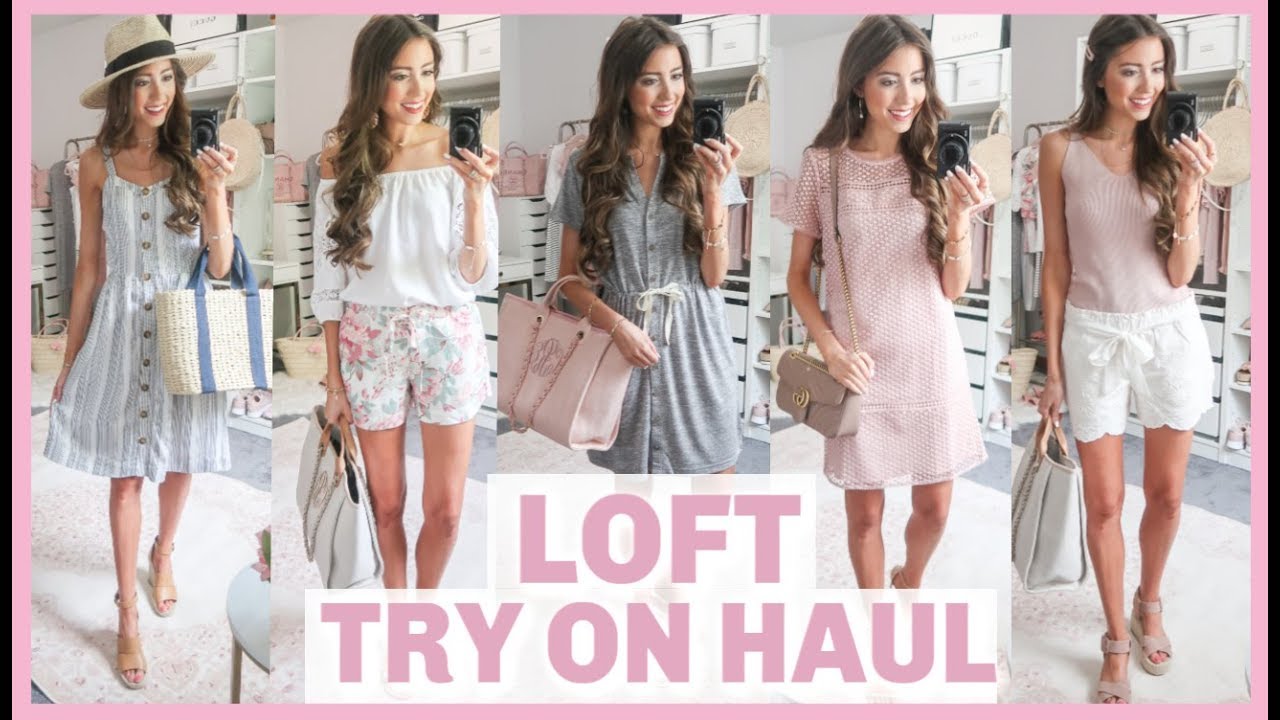 HUGE LOFT TRY ON CLOTHING HAUL 2019 | 15 SUMMER OUTFIT IDEAS + SALE PICKS