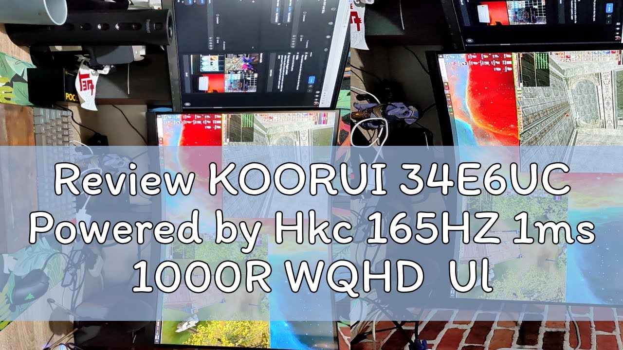 Review KOORUI 34E6UC Powered by Hkc 165HZ 1ms 1000R WQHD  Ultrawide Curved Gaming Monitor 34 Inch