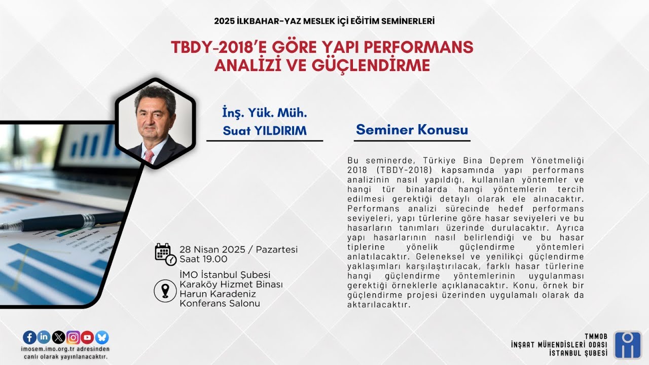 TBDY-2018’e Göre Yapı Performans Analizi Ve Güçlendirme -İnş. Yük. Müh. Suat YILDIRIM
