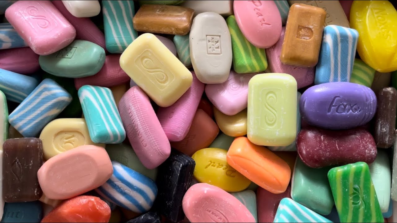 ASSORTED soap *680 | Cutting soap (no talking) | АСМР Резка мыла | #asmrsoap #carvingsoap