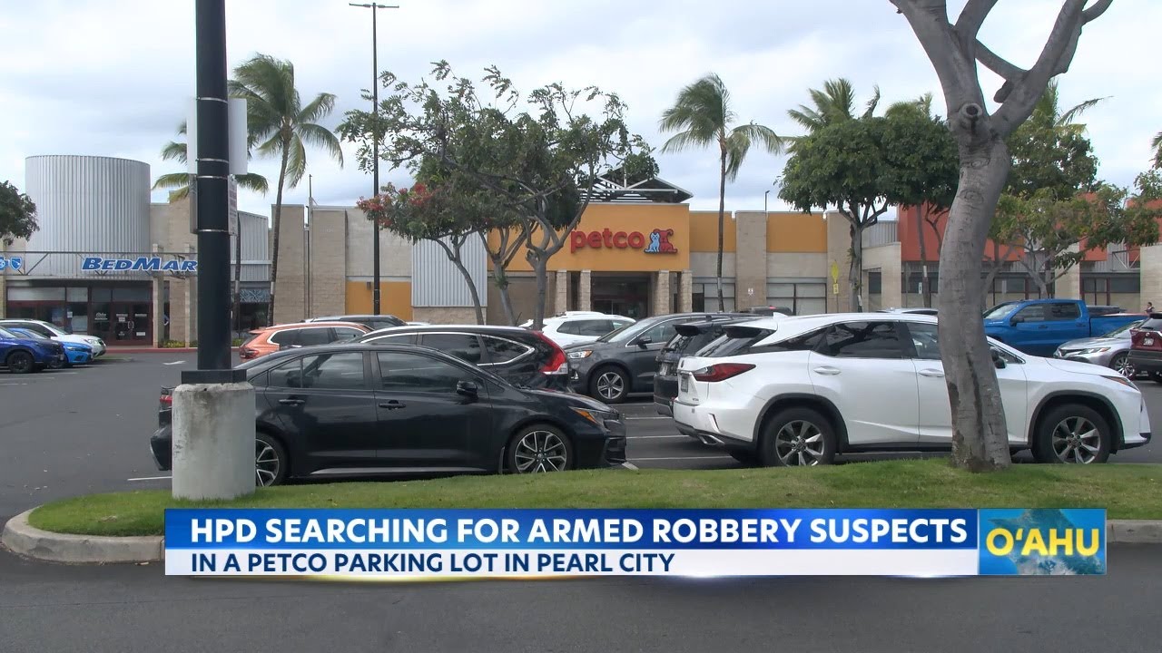 HPD searches for 3 suspects in armed robbery outside Pearl City Petco