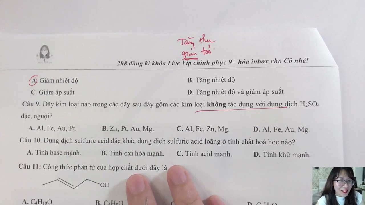 GIẢI ĐỀ ÔN THI CUỐI HK1 - HÓA 11 - CẤU TRÚC MỚI