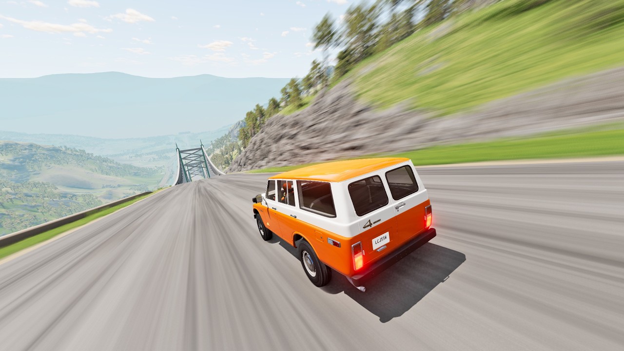Full Throttle INSANE Long Downhill lane ! | BeamNG.drive Epic Crashes & Speed Test #56