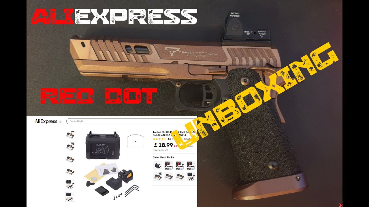 AliExpress Tactical RM HD Red Dot Sight Unboxing