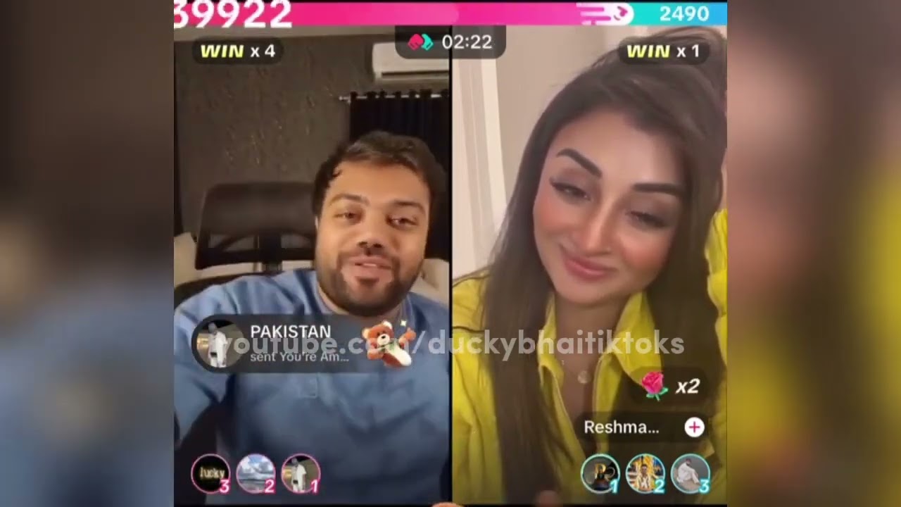 Ducky bhai tiktok live vs Reshma