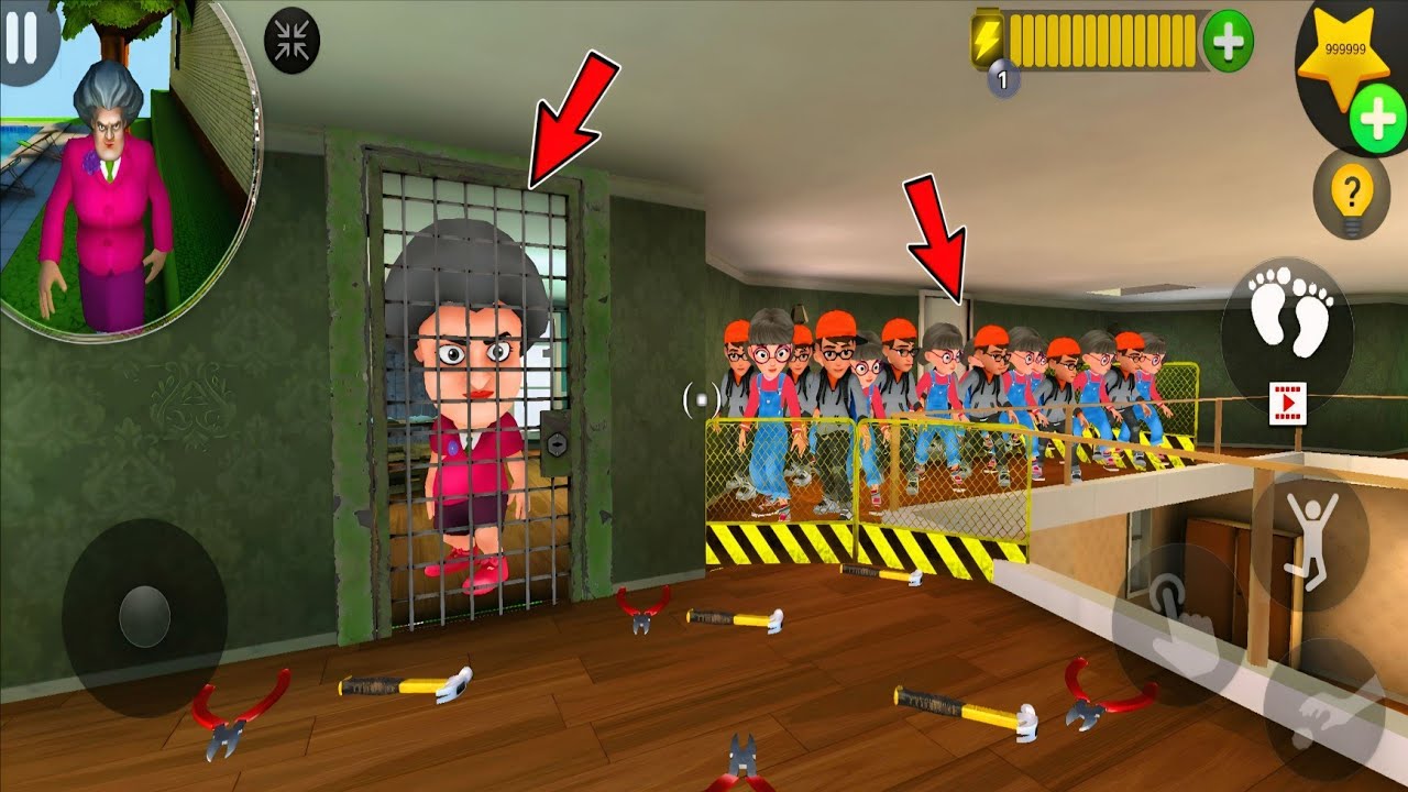 Столько клонов Ника и Тани! Мисс Т в беде! 😂 Страшная учительница 3D