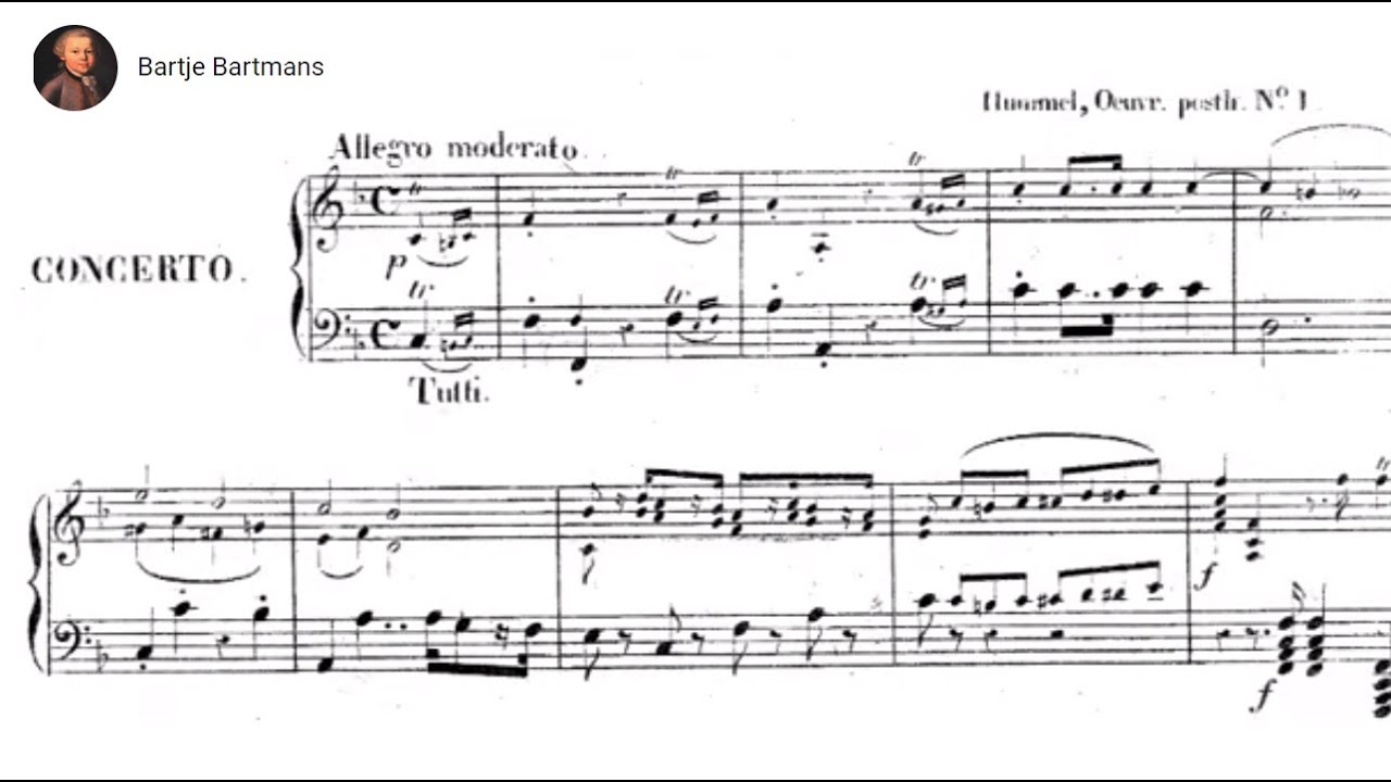 Johann Nepomuk Hummel - Piano Concerto,  Op. Posth.1 (1833)