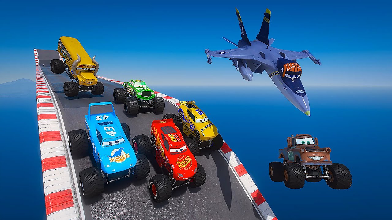 Challenge Cars Monster Trucks McQueen Tow Truck Mater The King Miss Fritter Cruz Ramirez Chick Hicks