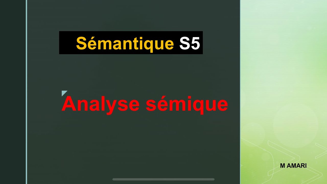 semantique s5