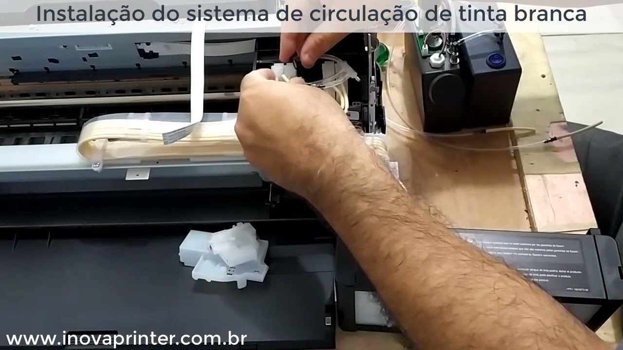DTF - Instalação do sistema de circulação de tinta branca