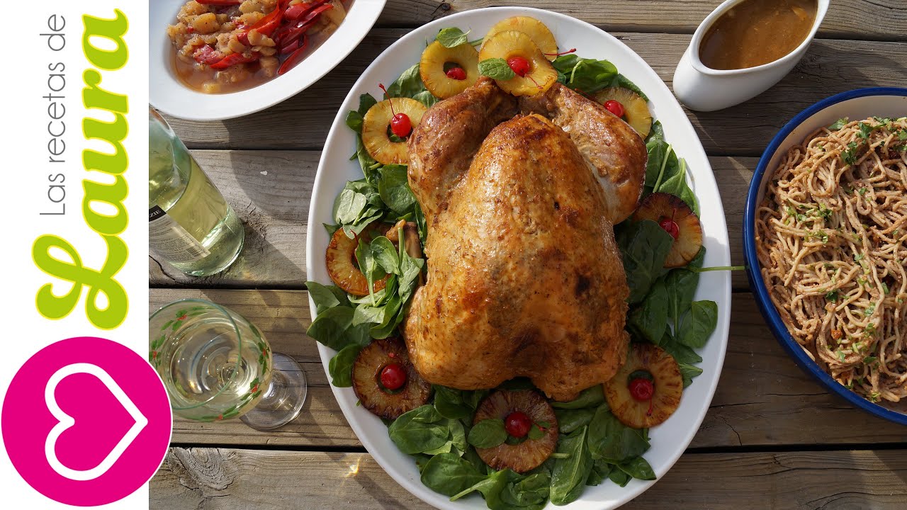 Receta de Pavo al Horno con Vino Blanco y Jugo de Piña (estilo Hawaiano)