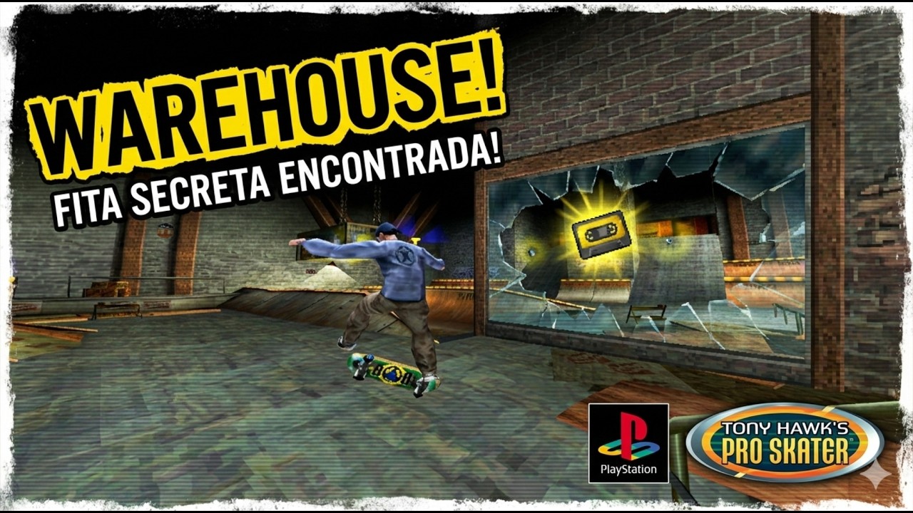 Tony Hawk’s Pro Skater (PS1) – Warehouse 100% Completo | Todos os Objetivos [Sem Comentários]