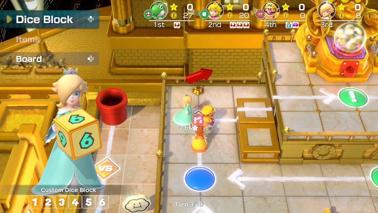 Super Mario Party #45 Kamek's Tantalizing Tower Peach vs Rosalina vs Yoshi vs Wario
