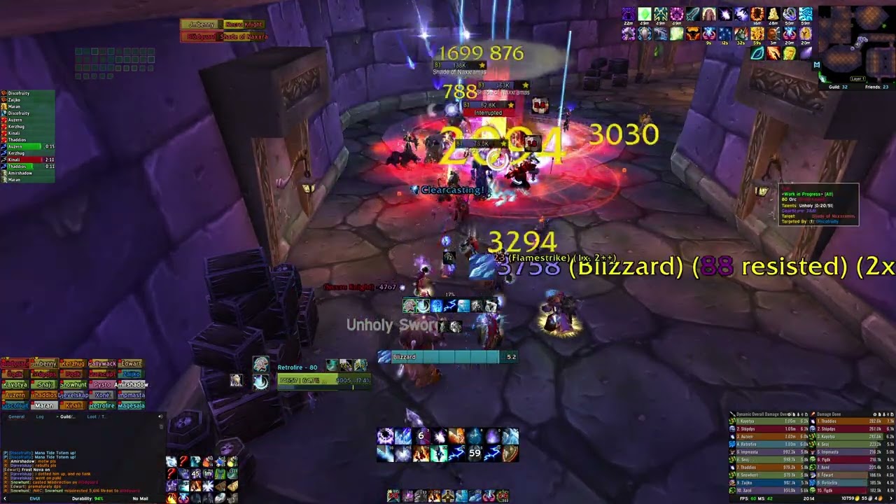 WOTLK Classic, T7 world 25man tour. Arcane Mage POV. Naxx+OS+EoE
