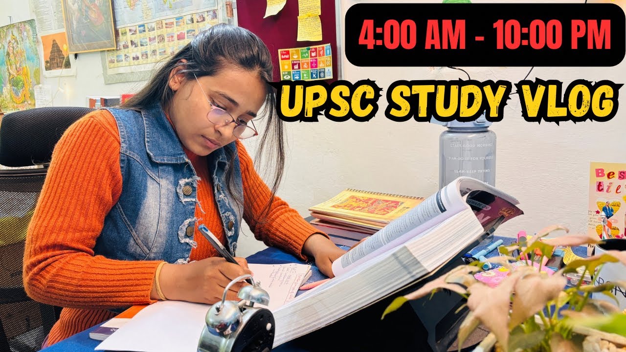 24 Hours in the Life of a UPSC Aspirant| 3:50 AM to 10 PM Study Vlog 🔥