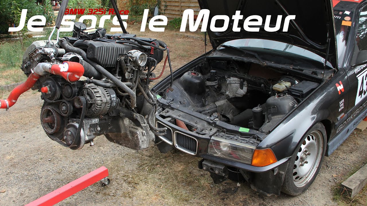 BMW E36 325i Rebuild - Je sors le Moteur