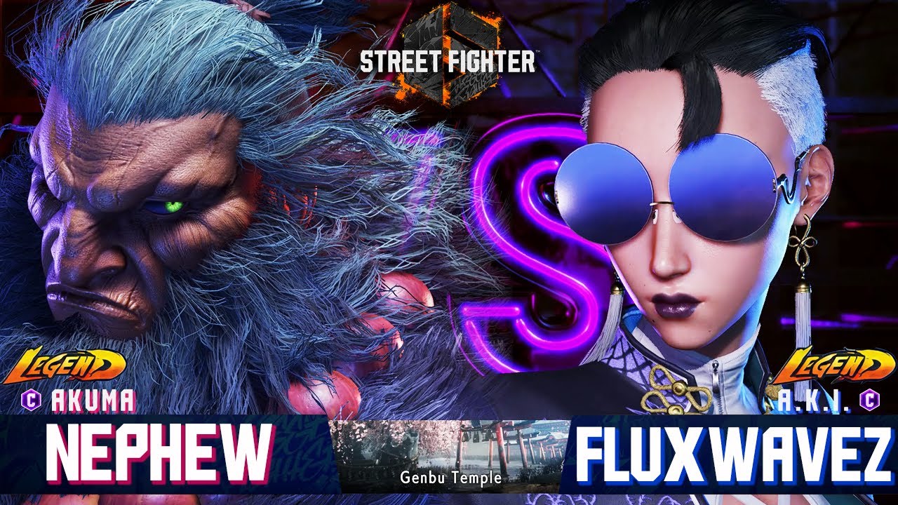 SF6🔥 Nephew (AKUMA #2)  Vs  FluxWaveZ (A.K.I. #3)  🔥Top Ranked Match 🔥 SF6 DLC High Level Replays🔥