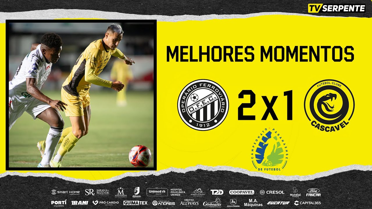MELHORES MOMENTOS | OPERÁRIO 2 X 1 CASCAVEL | PARANAENSE 2026.