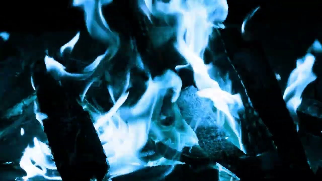 Experience Deep Calm with Hypnotic Blue Fire: 10 Hours (No Ads) | Green Noise for Anxiety Relief