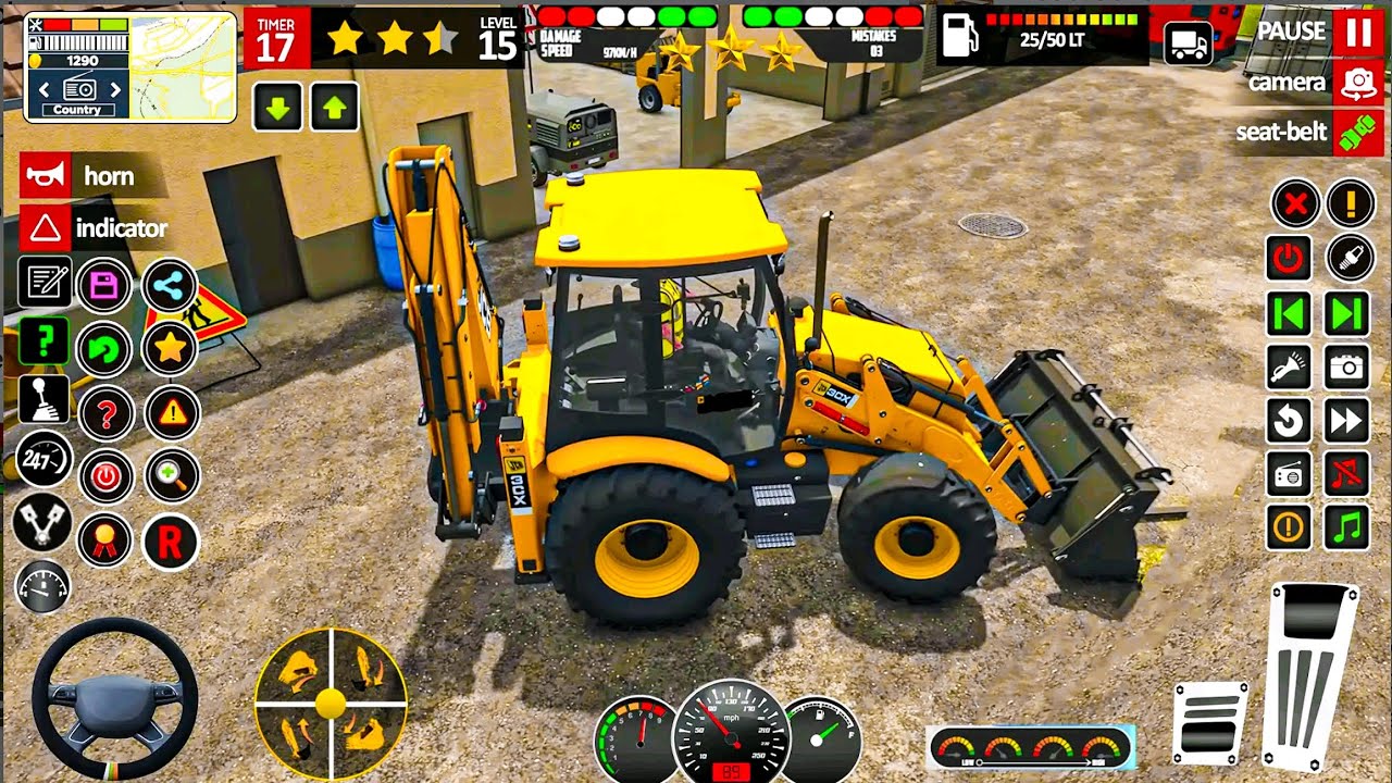 Road Construction JCB Games 3D - JCB Driving Simulator Gameplay - Android Gameplay 