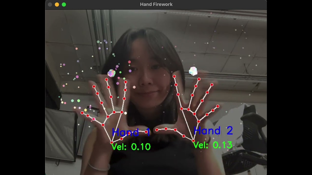 Hand Detection Firework with Mediapipe