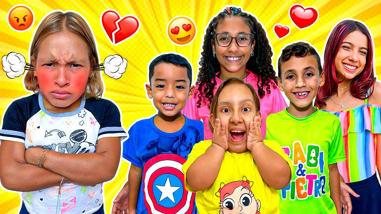 Gatinha das Artes e a História Engraçada com Novos Irmãos | Mc Divertida, Gabi e Julinha.