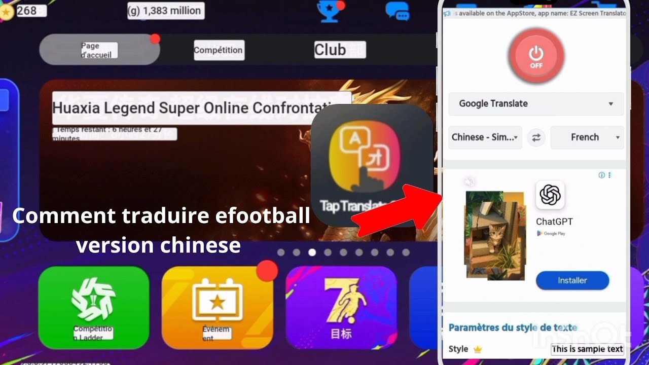 traduire | Efootball version chinese 