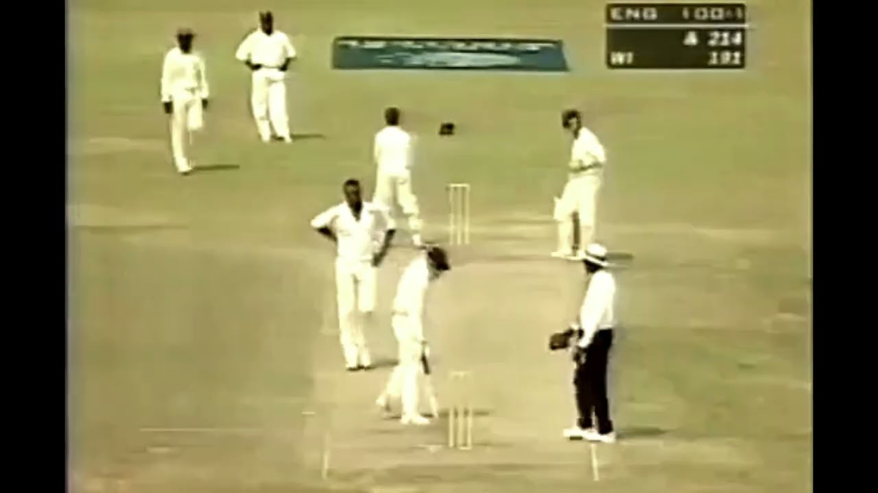 John Crawley batting vs West Indies 2nd Test at Port of Spain, Feb 05 1998