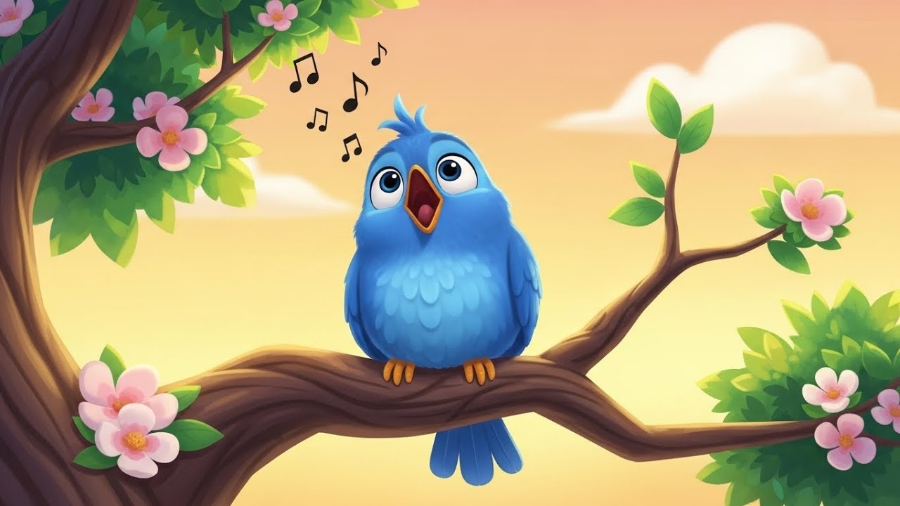 🐦💙 O PASSARINHO AZUL QUE AMA CANTAR