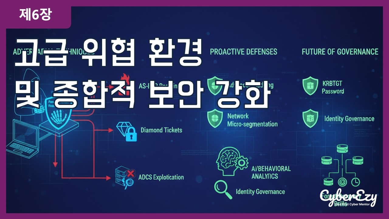 (사이버보안 강좌) 제6장. 고급 위협 환경 및 종합적 보안 강화 - Active Directory 환경을 위한 종합 보안 아키텍처