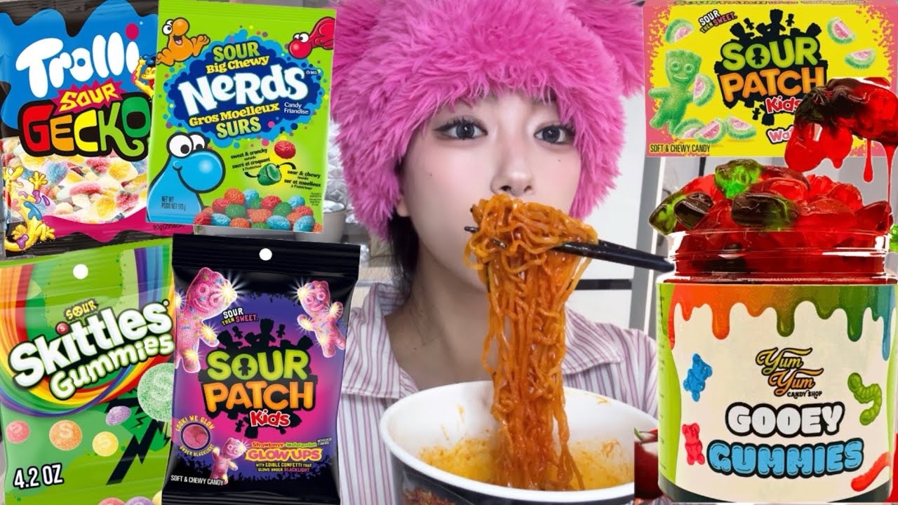 시럽젤리&직구 사워 젤리 리뷰 근데 이제 불닭을 곁들인