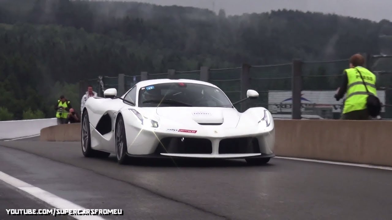 Ferrari Laferrari  -  Powerslides , Downshifts and Accelerating on Circuit Spa Francorchamps!