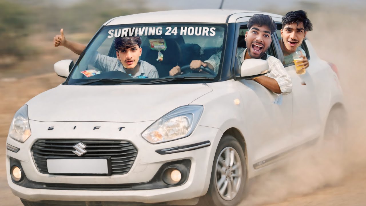 24 Hours Challenge in Swift Car 🚙 Heavy Rain 🌧️ - आज तो हालथ खराब हो गई 