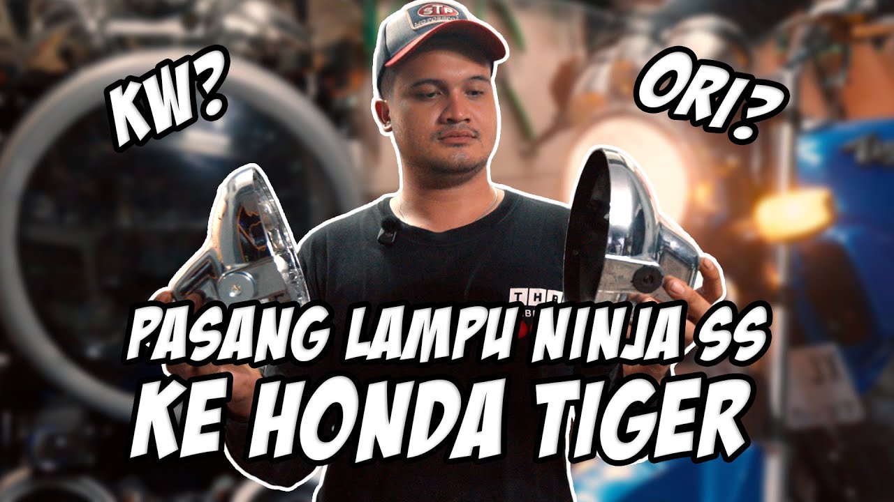 Honda Tiger Ganti Lampu Depan Ninja SS 🔥 | Unboxing + Review + Pasang