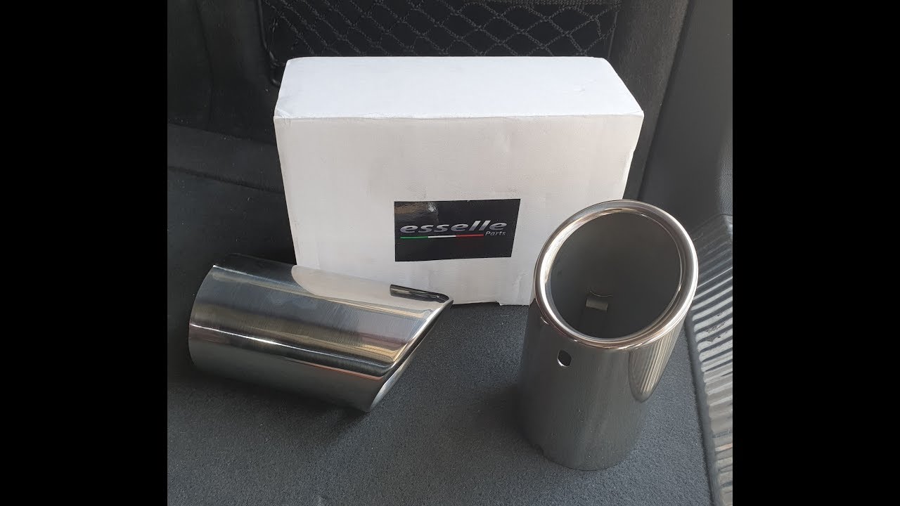 Audi A4 B8 8k Video/Tutorial & Accessori: Coppia di Terminali di scarico in Acciaio Cromato
