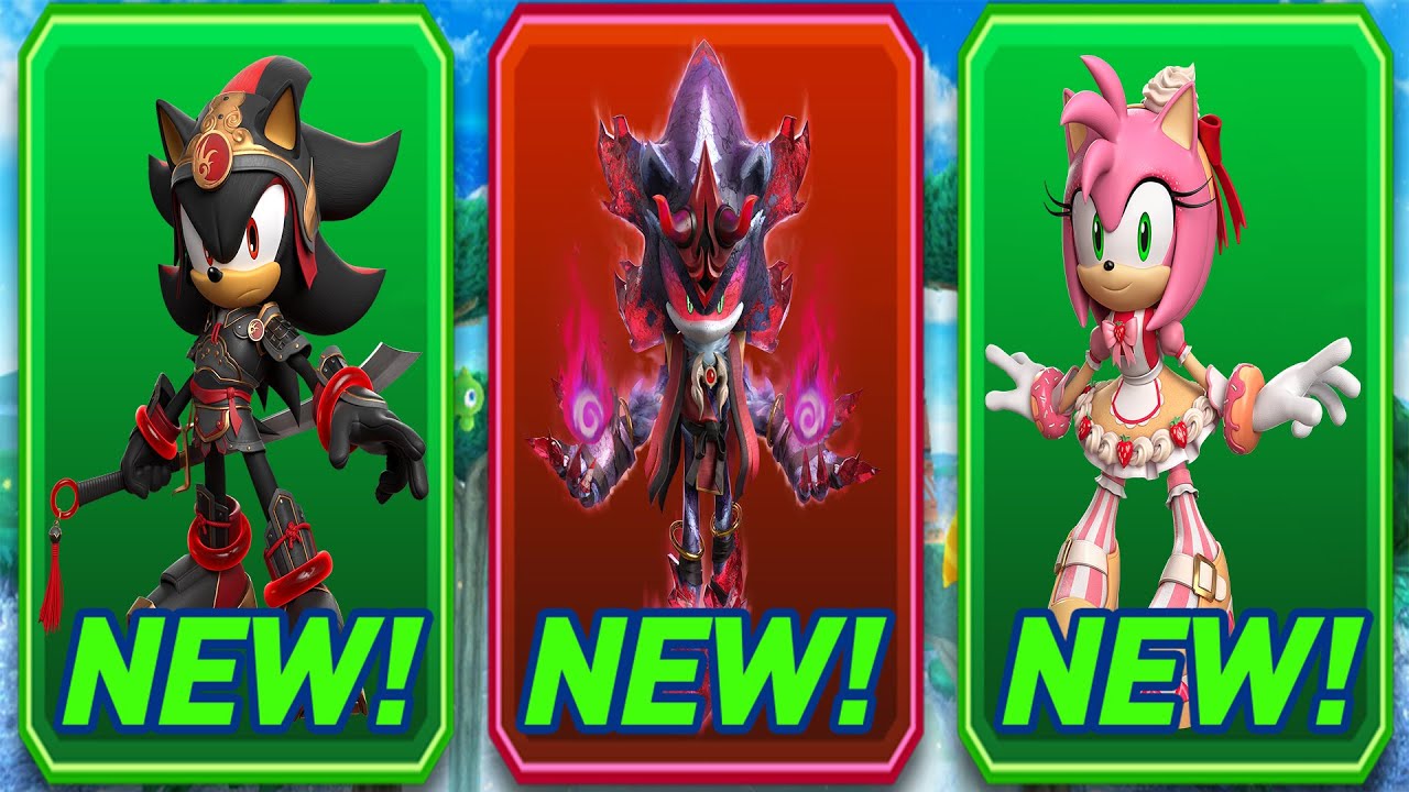 Sonic Forces - New Runners Coming Soon Update: Warrior Shadow, Oni Mephiles, Dulce Amy Gameplay