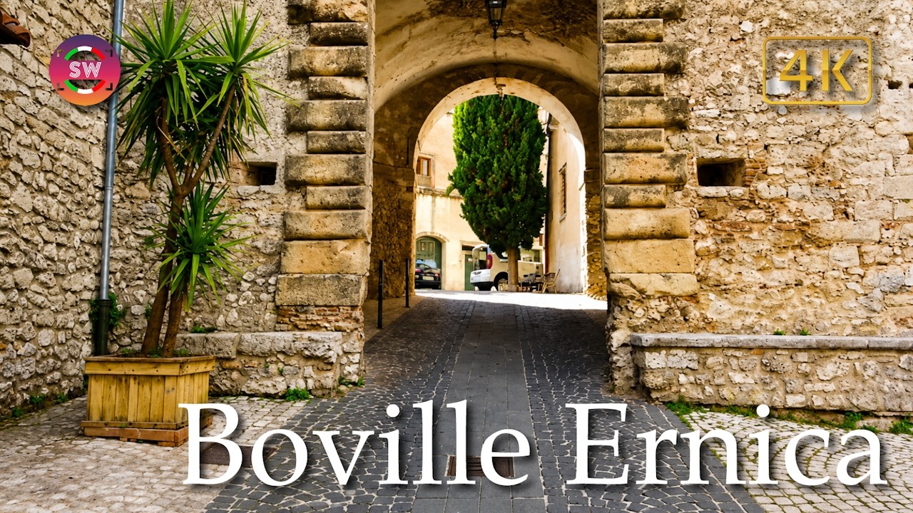 Boville Ernica (Lazio), Italy【Walking Tour】4K