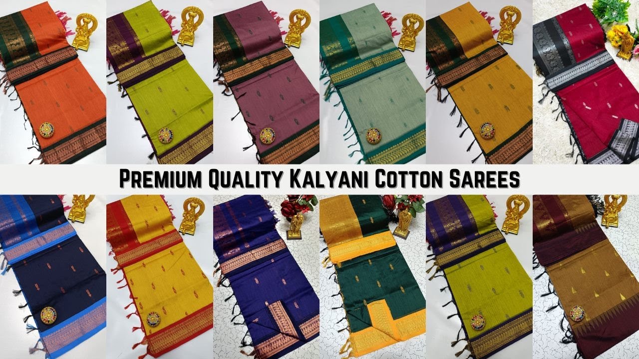Premium Quality Kalyani Cotton Sarees #saree #sarees #kalyanicotton #cottonsarees #cottonsarees