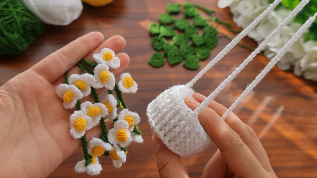 Wow!!! How to make an eye-catching crochet home ornament?🌿 How to knit pots and leaves 🌿🌿🌿
