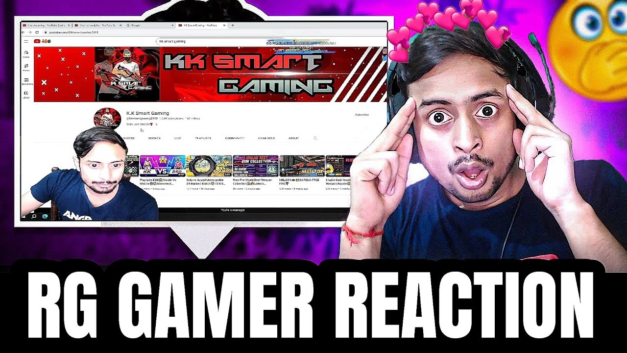 @RGGamerLive React On My Channel In Live Streaming😱Angry Youtuber Reaction😳Free Fire❣️ #reaction