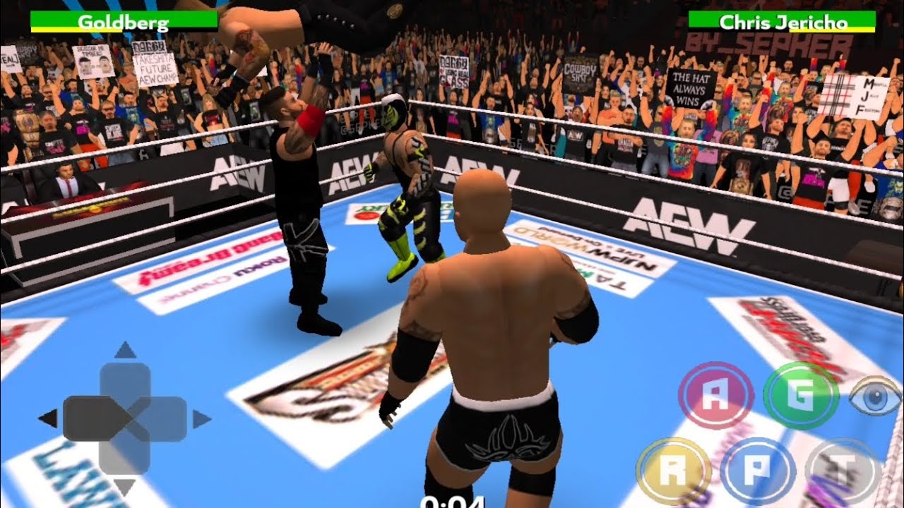 An Epic Fourway Match Between Goldberg vs Kevin Owens vs Rey Mysterio vs Chris Jericho wr3d2k25 mod