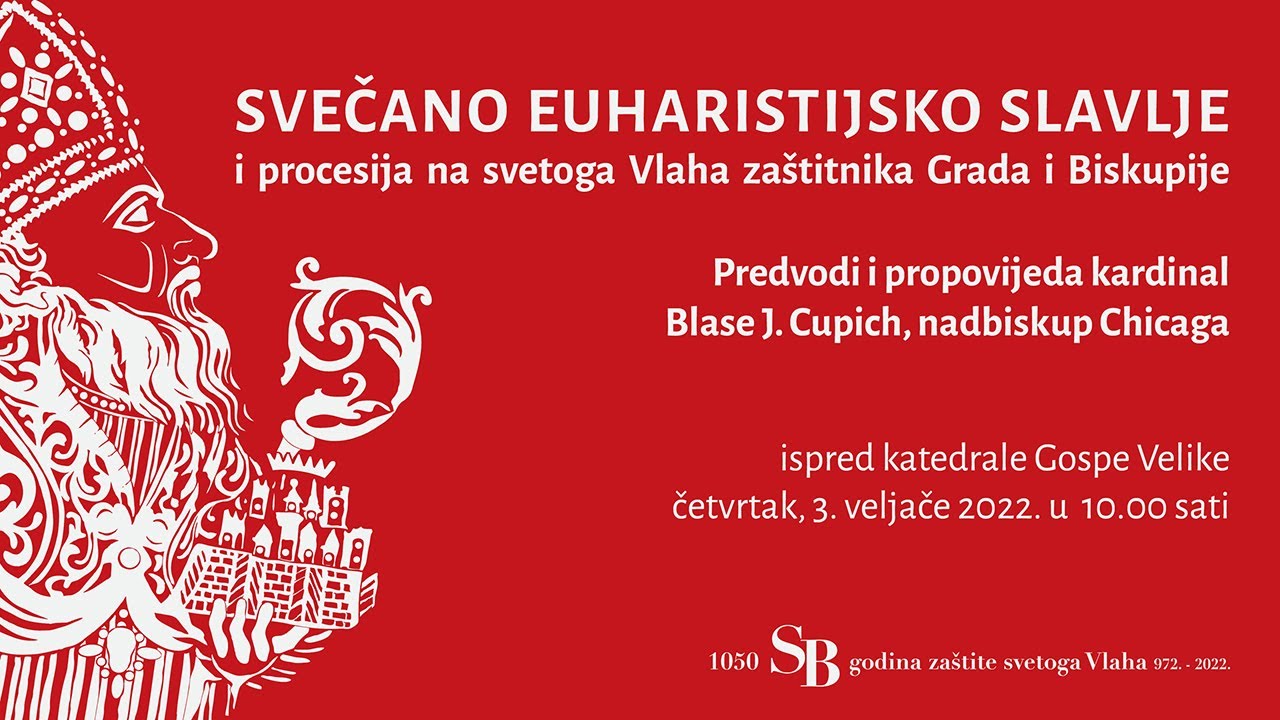 Svečana misa i procesija na svetoga Vlaha zaštitnika grada i biskupije -  03.02.2022. u 