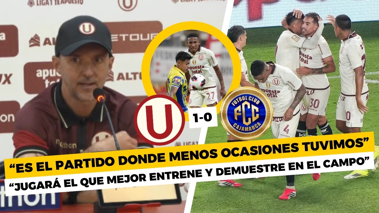 CONFERENCIA de JAVIER RABANAL tras SUFRIDO TRIUNFO de UNIVERSITARIO 1-0 FC CAJAMARCA: ¿QUÉ PASÓ HOY?