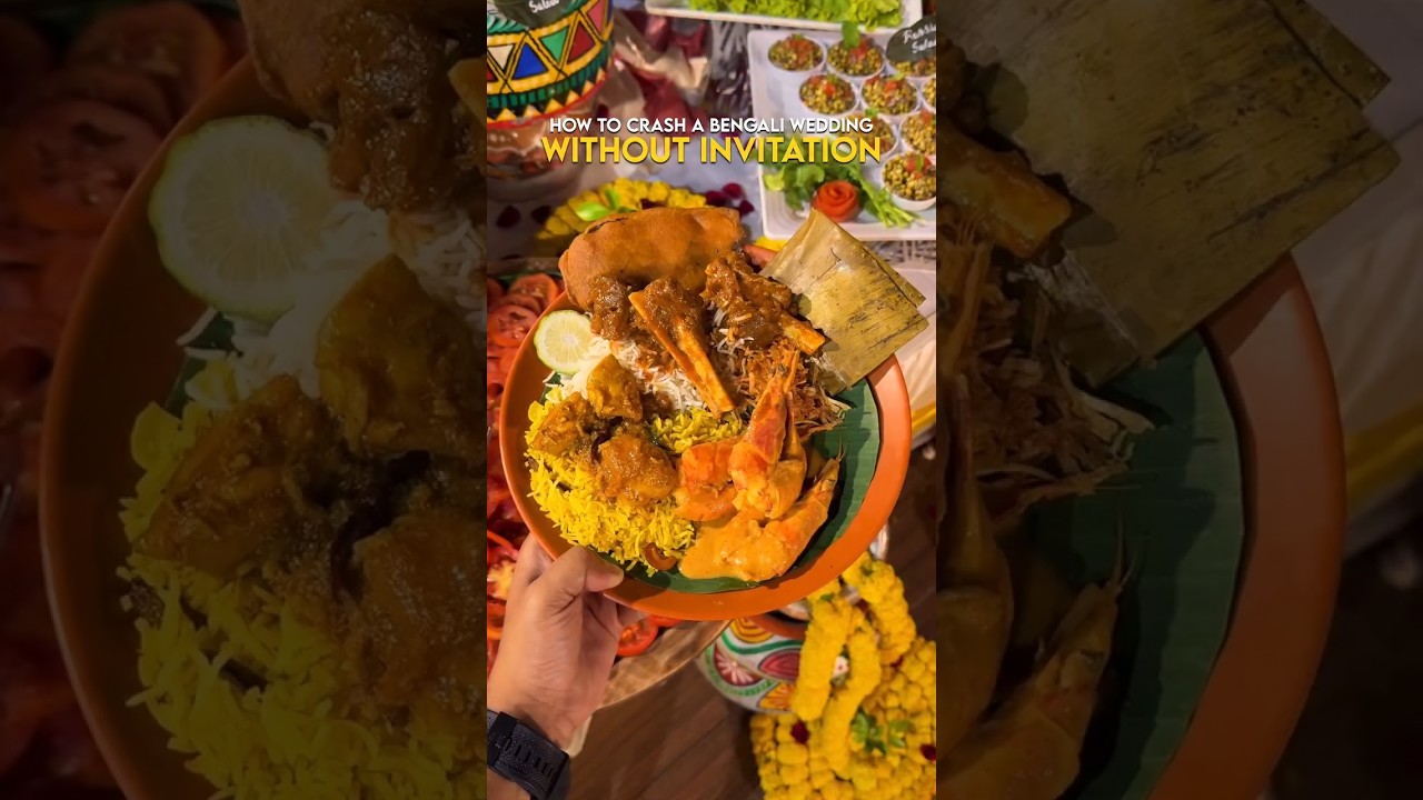 6 Quick hacks to crash and eat at a Bengali Wedding without Invitiation! 😜 #shorts #weeding