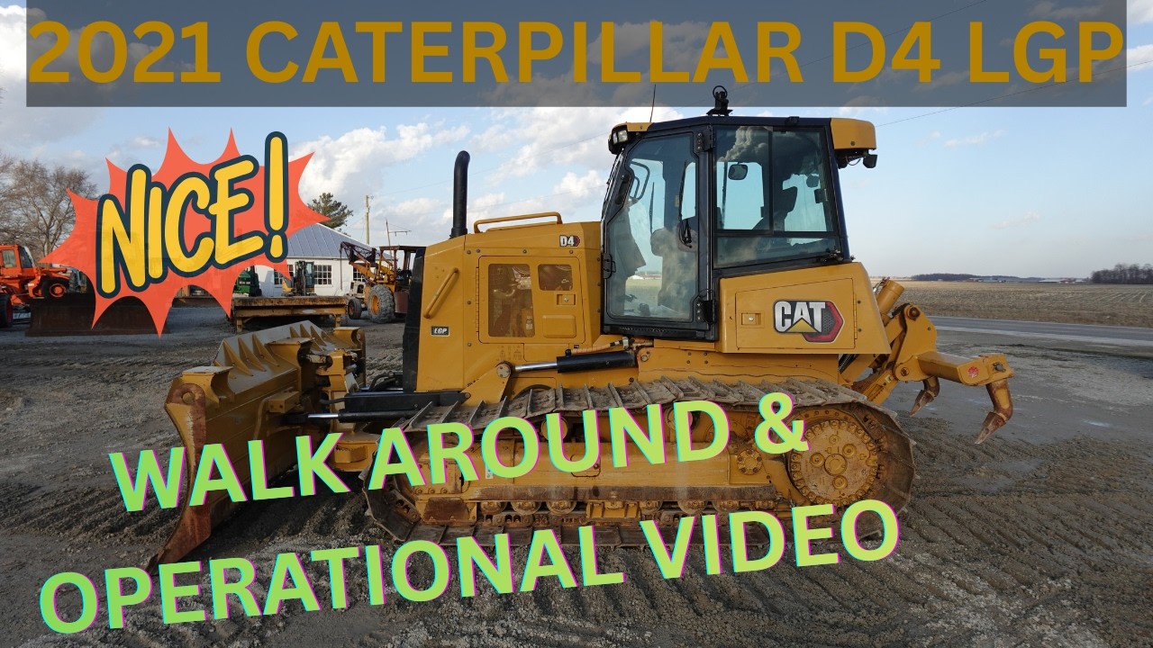 Видеообзор и демонстрация работы бульдозера CATERPILLAR D4 LGP 2021 года выпуска. Цена: 159 900 д...